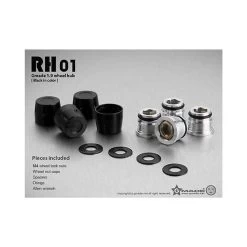 Gmade GM70114 1.9 RH01 Wheel Hubs Black (4) -Remote controlled off-road vehicle store 397928 47913.1687716785