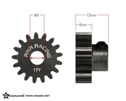 Gmade GM82717 MOD1 5mm Hardened Steel Pinion Gear 17T (1) -Remote controlled off-road vehicle store 403326 90421.1687717086