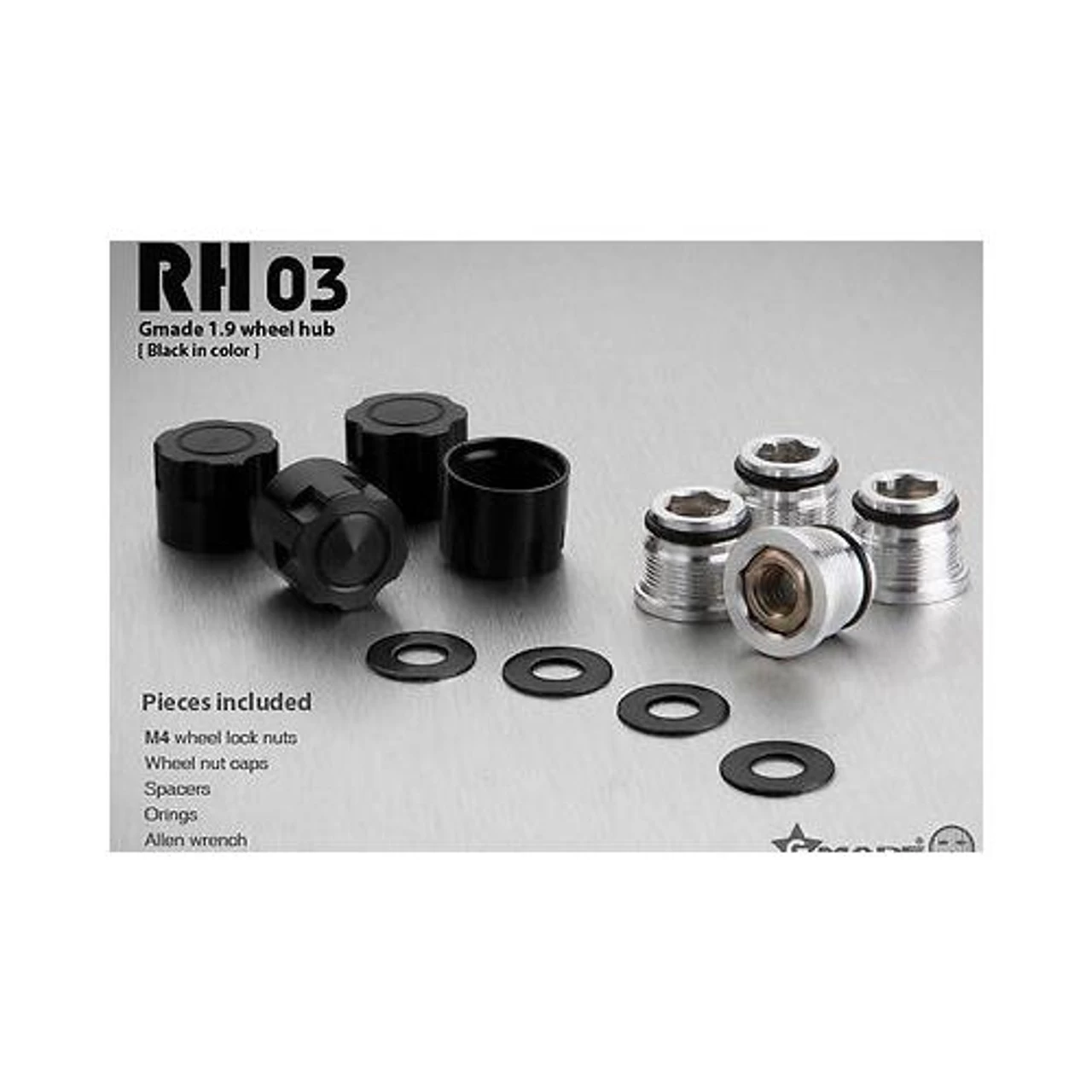Gmade GM70134 1.9 RH03 Wheel Hubs (Black) (4) 5 Gmade GM70134 1.9 RH03 Wheel Hubs (Black) (4) - Image 3