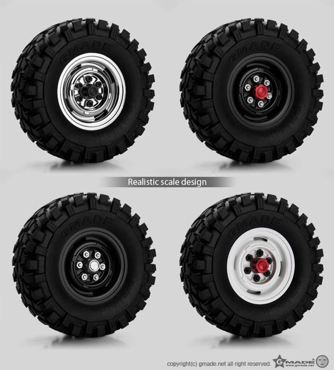 Gmade GM70134 1.9 RH03 Wheel Hubs (Black) (4) 7 Gmade GM70134 1.9 RH03 Wheel Hubs (Black) (4) - Image 5