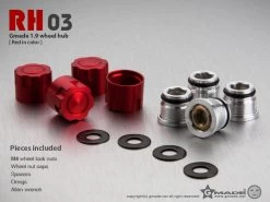 Gmade GM70131 1.9 RH03 Wheel Hubs Red (4) -Remote controlled off-road vehicle store 407958 15219.1687716835