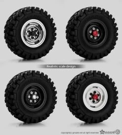 Gmade GM70131 1.9 RH03 Wheel Hubs Red (4) -Remote controlled off-road vehicle store 407959 35376.1687716836