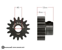 Gmade GM82716 MOD1 5mm Hardened Steel Pinion Gear 16T (1) -Remote controlled off-road vehicle store 419563 90316.1623205108