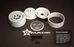 Gmade 1.9 VR01 Beadlock Wheels White 2pcs GM70106