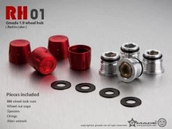 Gmade GM70111 1.9 RH01 Wheel Hubs Red (4) -Remote controlled off-road vehicle store 422063 49686.1687716768