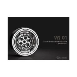 Gmade 1.9 VR01 Beadlock Wheels Chrome 2pcs GM70105 -Remote controlled off-road vehicle store 423248 42343.1591908432