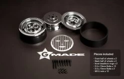 Gmade 1.9 VR01 Beadlock Wheels Chrome 2pcs GM70105 -Remote controlled off-road vehicle store 423249 03513.1591908433