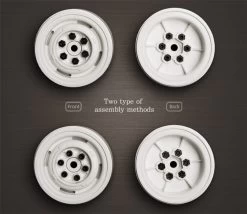 Gmade 1.9 VR01 Beadlock Wheels Chrome 2pcs GM70105 -Remote controlled off-road vehicle store 423251 82278.1591908435