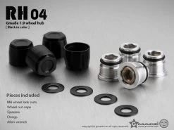 Gmade GM70144 1.9 RH04 Wheel Hubs Black 4Pcs -Remote controlled off-road vehicle store 433395 42045.1687716864