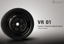 Gmade 1.9 VR01 Beadlock Wheels Black 2pcs GM70104