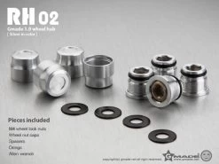 Gmade GM70122 1.9 RH02 Wheel Hubs Silver (4)