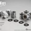 Gmade GM70112 1.9 RH01 Wheel Hubs Silver (4) -Remote controlled off-road vehicle store 493997 93196.1687716774