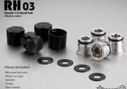 Gmade GM70134 1.9 RH03 Wheel Hubs (Black) (4)