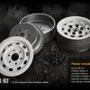 Gmade GM70176 1.9 " SR02 Beadlocks Wheels (Gloss White) 2pcs For 1.9inch Size Tires -Remote controlled off-road vehicle store 602798 51796.1687716894