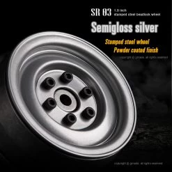 Gmade GM70182 1.9 " SR03 Beadlocks Wheels (Semigloss Silver) 2pcs For 1.9inch Size Tires -Remote controlled off-road vehicle store 602814 07266.1687716920