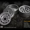 Gmade GM70172 1.9 " SR02 Beadlocks Wheels (Semigloss Silver In Color) 2pcs For 1.9inch Size Tires -Remote controlled off-road vehicle store 602838 56245.1687716888