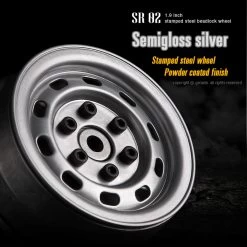 Gmade GM70172 1.9 " SR02 Beadlocks Wheels (Semigloss Silver In Color) 2pcs For 1.9inch Size Tires -Remote controlled off-road vehicle store 602839 45999.1687716890