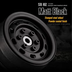 Gmade GM70174 1.9 " SR02 Beadlocks Wheels (Matt Black) 2pcs For 1.9inch Size Tires -Remote controlled off-road vehicle store 602846 60404.1623204851