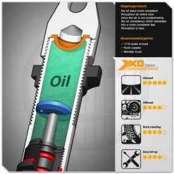 Gmade GM22407 XD Diaphragm Shock 62mm 2pcs 1/10 Off Road Truck / Rally / Crawlers -Remote controlled off-road vehicle store 622266 63388.1687716121