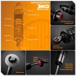 Gmade GM22507 XD Diaphragm Shock 55mm 2pcs : 1/10 Onroad Cars -Remote controlled off-road vehicle store 635131 31564.1687716128