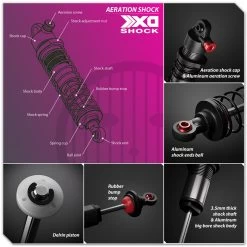 Gmade GM21707 XD Aeration Shock 75mm 2pcs : 1/10 Crawlers / Truck / Buggys -Remote controlled off-road vehicle store 635811 76284.1687716025