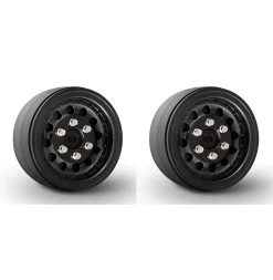 Gmade GM70224 1.9" NR01 Black Beadlock Wheels (2) 1.9inch / 12mm Hex Size Tires
