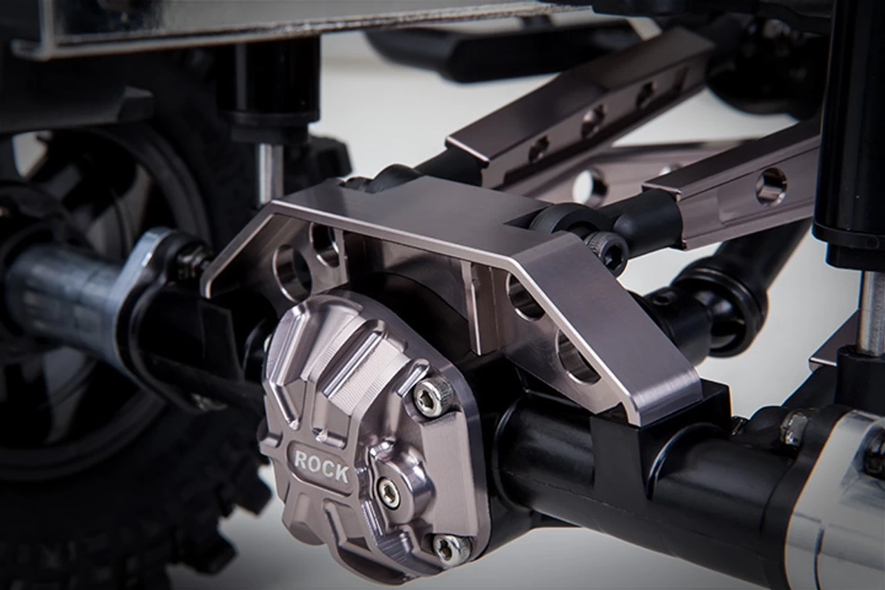 Gmade GM30018 GS01 Rear Axle Truss Upper Link Mount (Titanium Gray) : Komodo 4 Gmade GM30018 GS01 Rear Axle Truss Upper Link Mount (Titanium Gray) : Komodo - Image 2