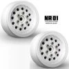 Gmade GM70226 1.9" NR01 Beadlock Wheels White (2) For 1.9 Size Tires W/12mm Hex -Remote controlled off-road vehicle store 639250 53254.1623204878