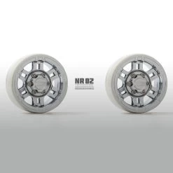 Gmade GM70265 1.9" NR02 Beadlock Wheels Chrome (2) For 1.9" Tires / 12mm Hex