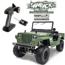 GMade GMA52011 1/10 Sawback Military 4WD Off-Road RTR Military Green W/ Radio