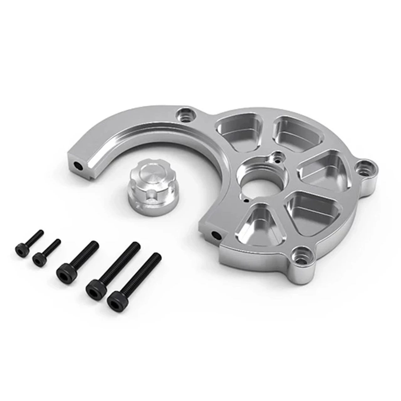 GMade GM30081 GR01 Aluminum Motor Mount Set Silver : GOM 3 GMade GM30081 GR01 Aluminum Motor Mount Set Silver : GOM