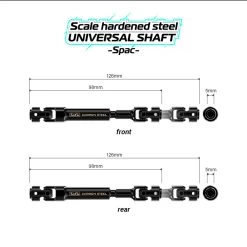 JunFac J90051 Scale Hardened Steel Universal Shaft : Gmade GS01 -Remote controlled off-road vehicle store 880319 14924.1623215071