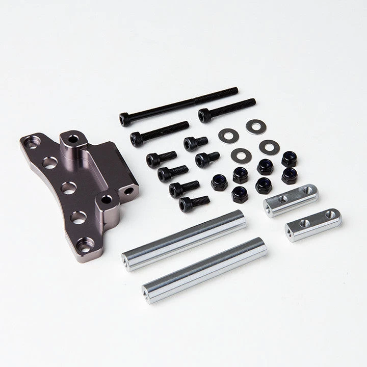Gmade - Front Upper Link Mount (Titanium Gray) For GS01 Axle 3 Gmade - Front Upper Link Mount (Titanium Gray) For GS01 Axle