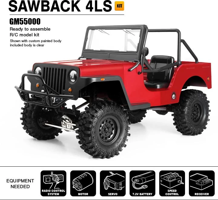 GMA55000 - 1/10 Sawback 4LS GS01 4WD Off-Road Vehicle Kit By GMADE @ Great Hobbies