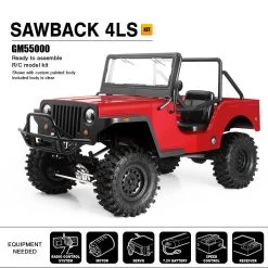 Gmade - SAWBACK 4LS, GS01 4WD Off-Road Vehicle Kit.