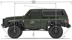 Gmade - 1/10 GS02F Military Buffalo TS Scale Crawler Kit -Remote controlled off-road vehicle store gma57007d