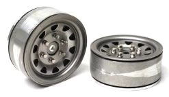 Gmade - 1.9 SR04 Beadlock Wheels (Uncoated Silver) (2)