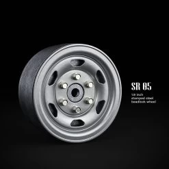 Gmade - 1.9 SR05 Beadlock Wheels (Semigloss Silver) (2)