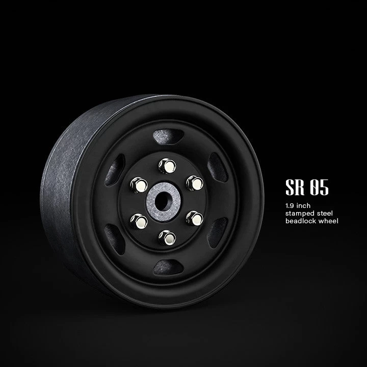Gmade - 1.9 SR05 Beadlock Wheels (Matt Black) (2) 3 Gmade - 1.9 SR05 Beadlock Wheels (Matt Black) (2)