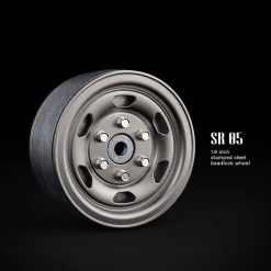 Gmade - 1.9 SR05 Beadlock Wheels (Uncoated Silver) (2)