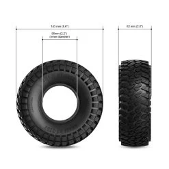 Gmade - 2.2" MT2202 1/10 Scale Crawler Off-Road Tires (2) -Remote controlled off-road vehicle store gma70524c